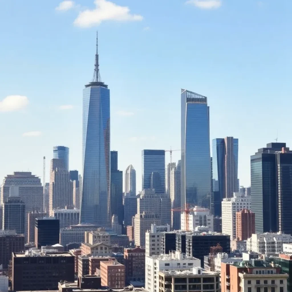 New York City skyline featuring new real estate developments