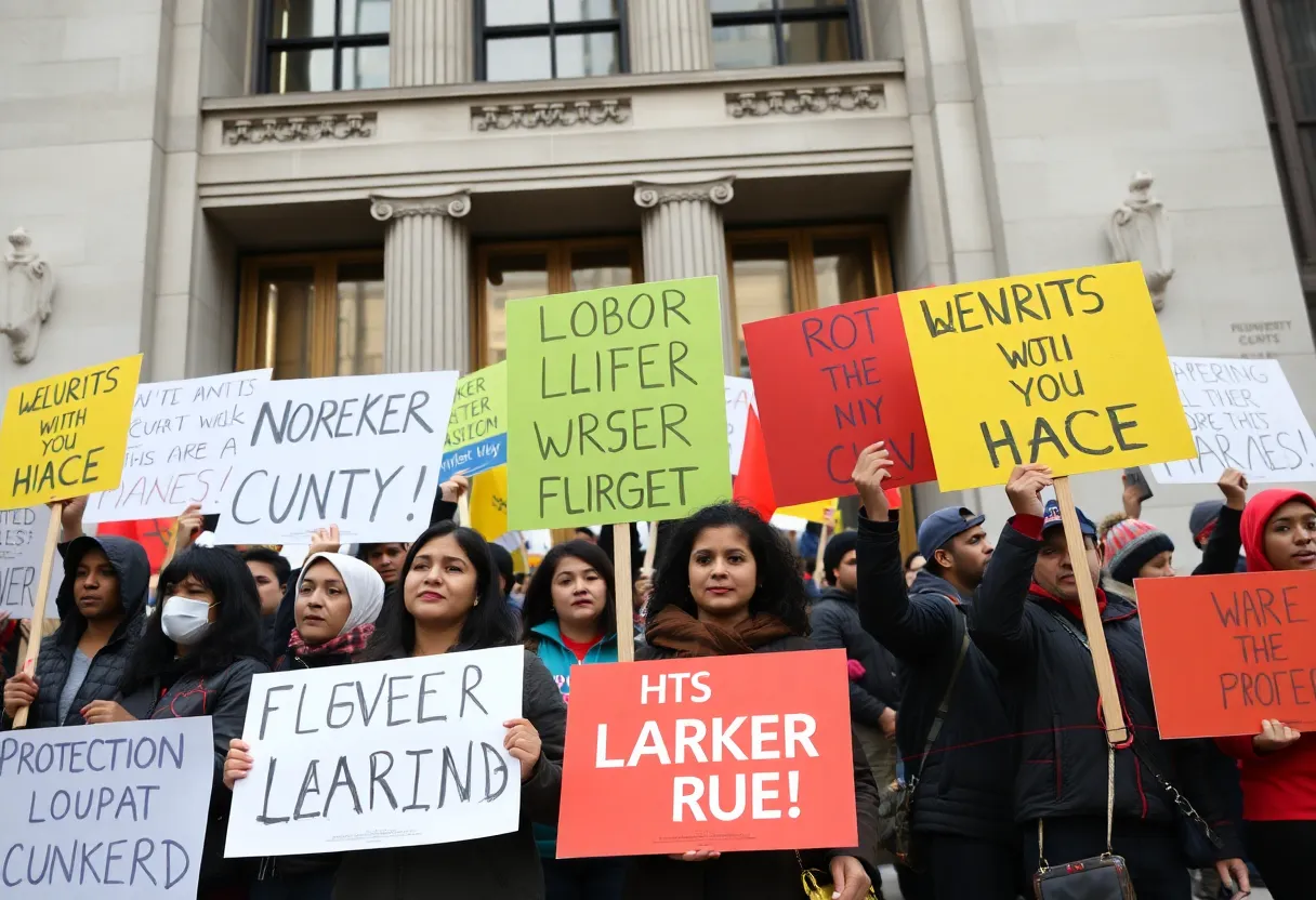 Labor advocates rallying for worker rights in New York