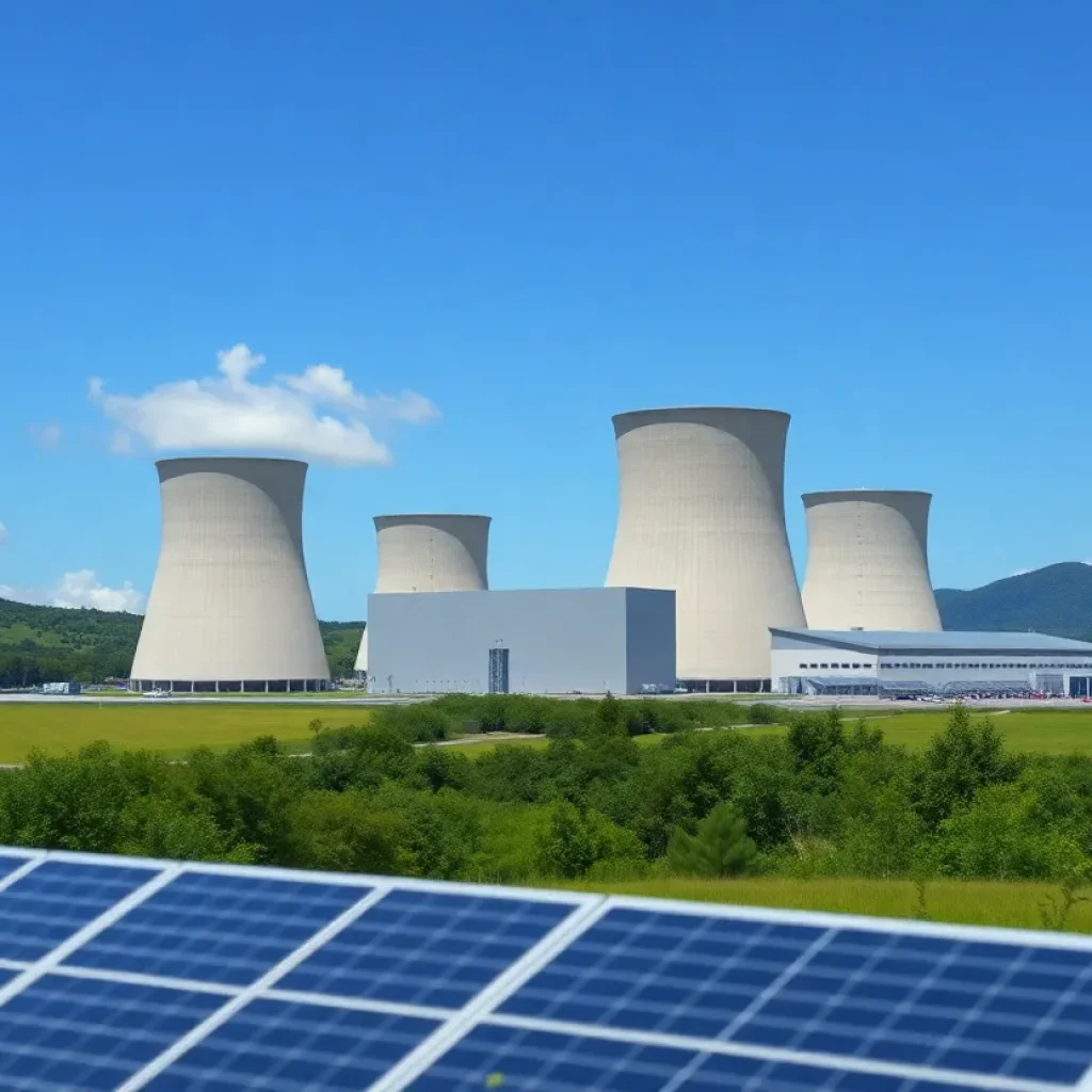 Concept of a modern nuclear power plant with green technology