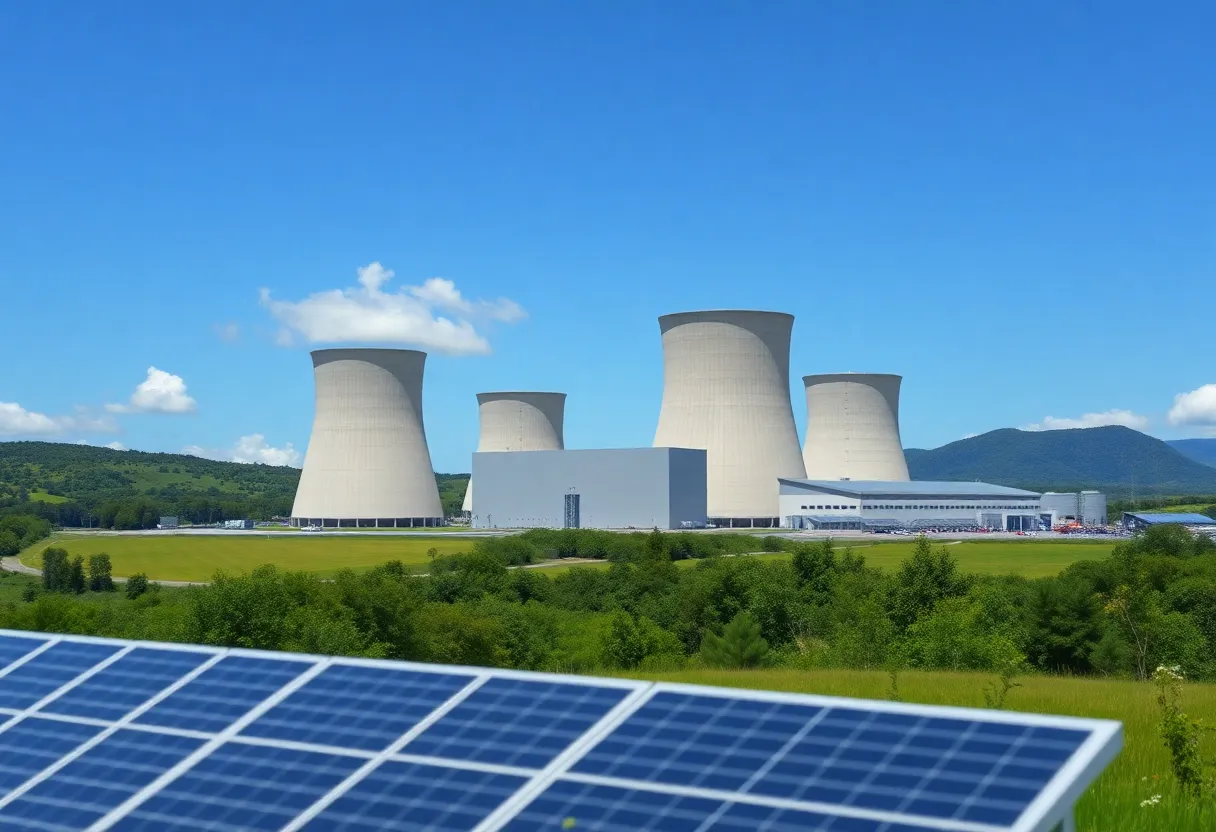 Concept of a modern nuclear power plant with green technology