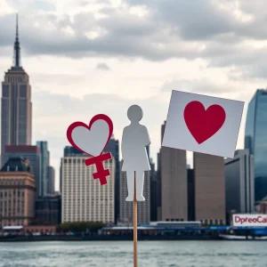 Illustration depicting women's rights and reproductive freedoms in New York.