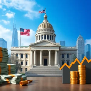 Illustration depicting New York State's financial situation