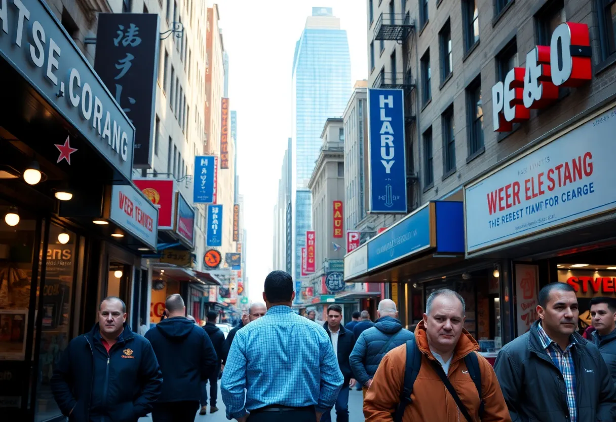 New York City business environment reflecting concerns