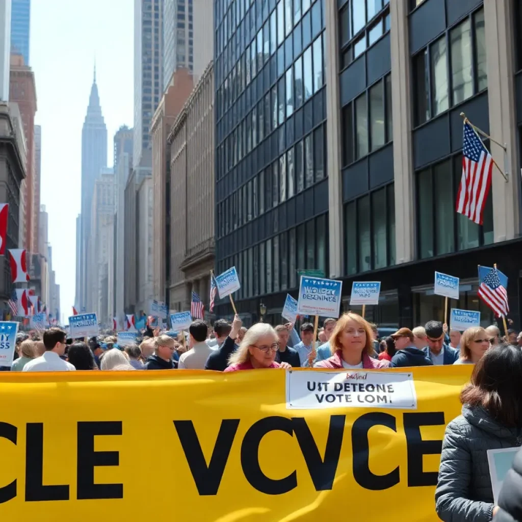 Candidates engaging with the public in New York City