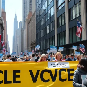 Candidates engaging with the public in New York City