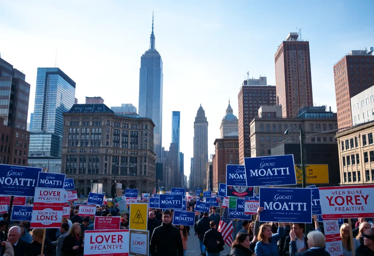 Campaign activities in New York City for mayoral race