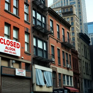 Skyline of New York City focusing on real estate buildings