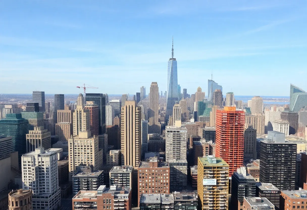 Skyline of New York City showcasing diverse real estate developments.