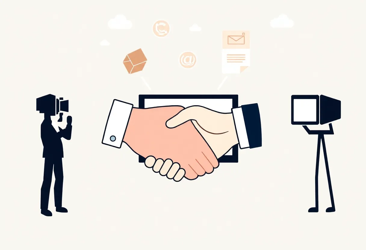 Illustration of New York Times and Amazon collaboration