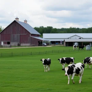Dairy cows grazing on a farm in Oneida County