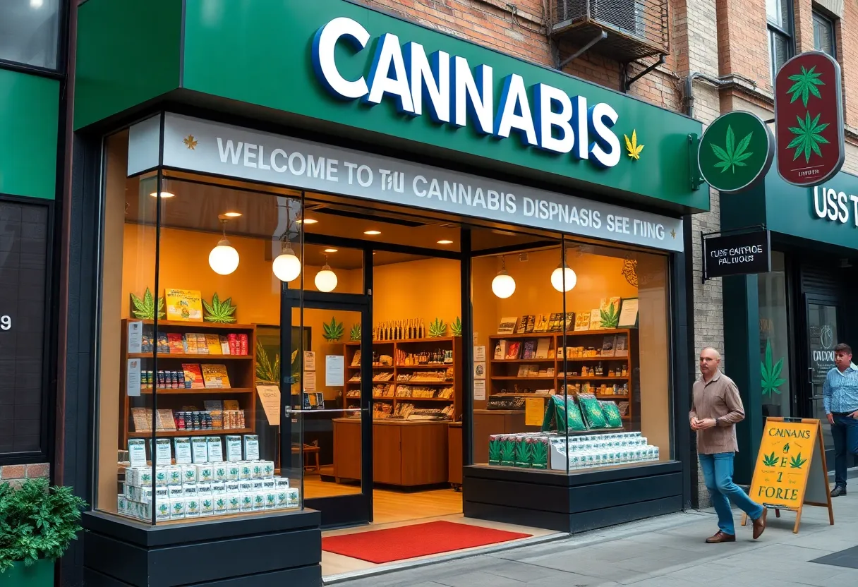 Exterior of a new cannabis dispensary in Oswego County