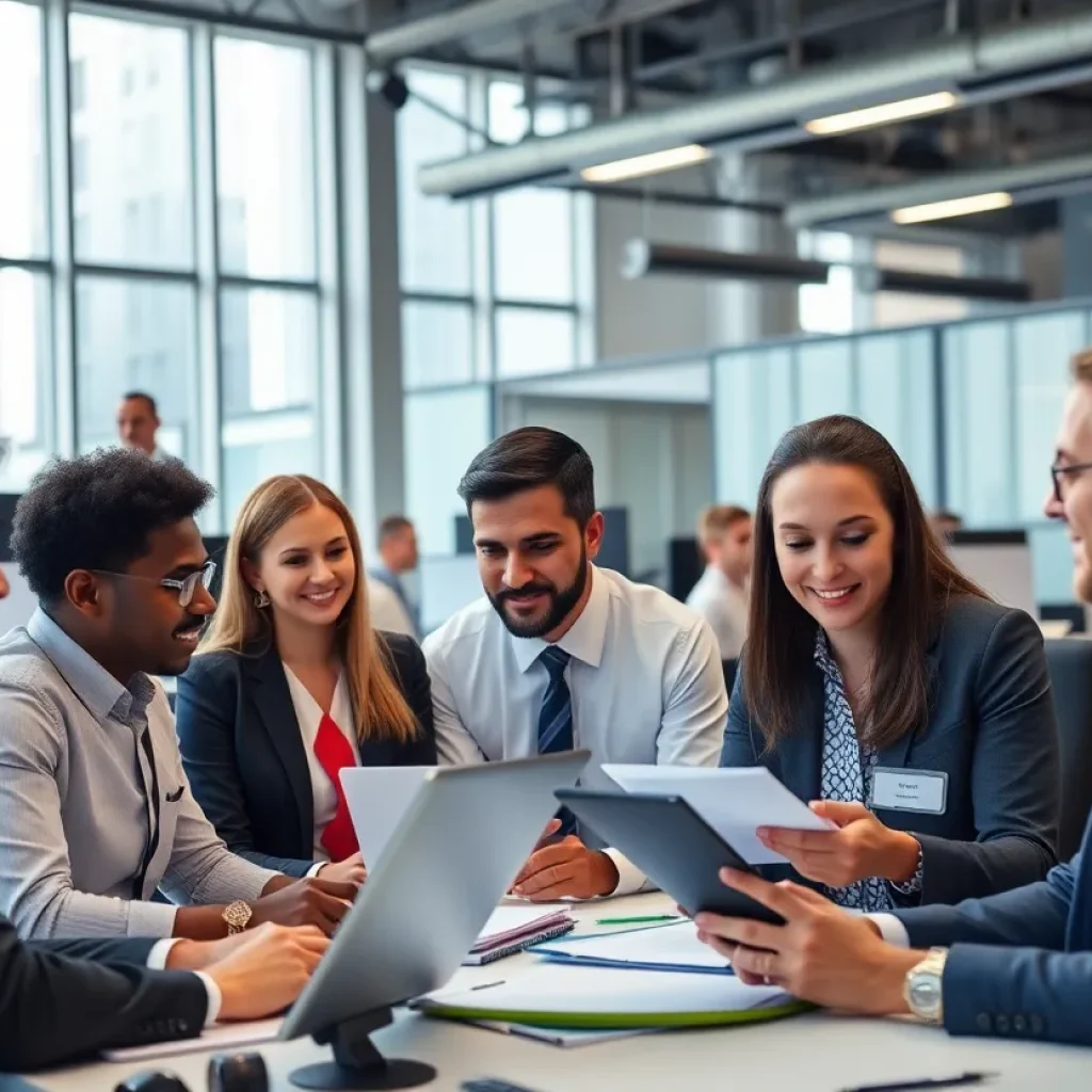 New York City office with professionals managing payroll outsourcing