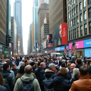 People discussing current political changes in NYC