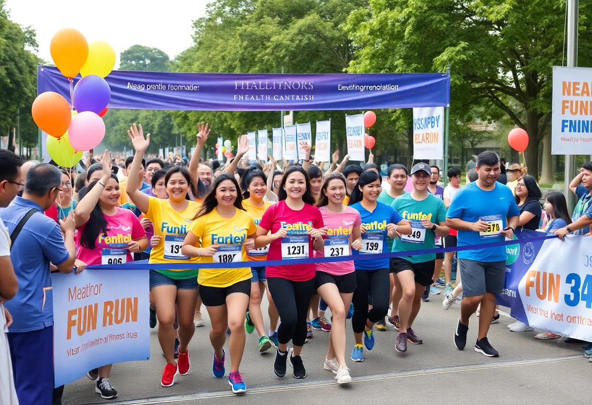 Participants celebrating at Syracuse WorkForce Run finish line