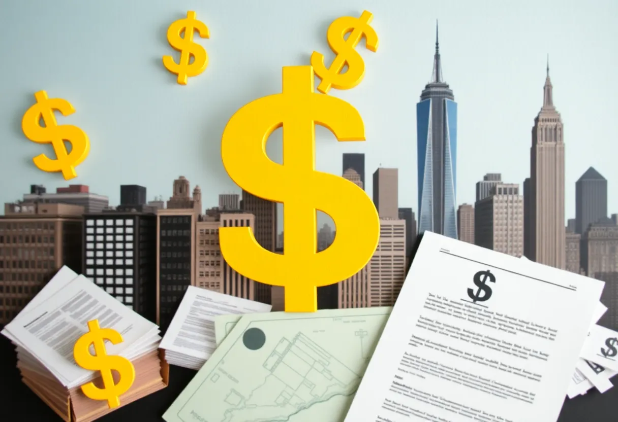 Visual representation of tax compliance challenges in New York.