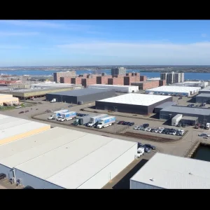 Aerial view of the West Shore Business Improvement District in Staten Island