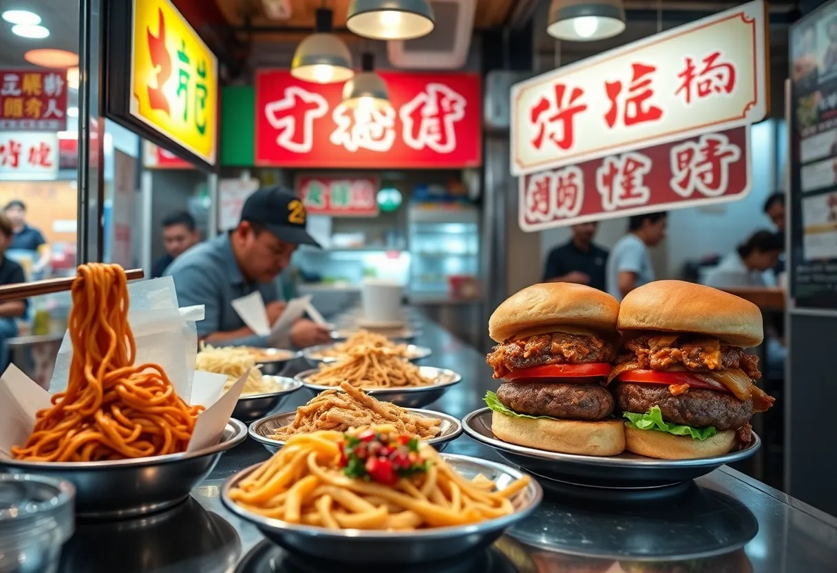Exterior view of Xi'an Famous Foods takeout restaurant in Alexandria.