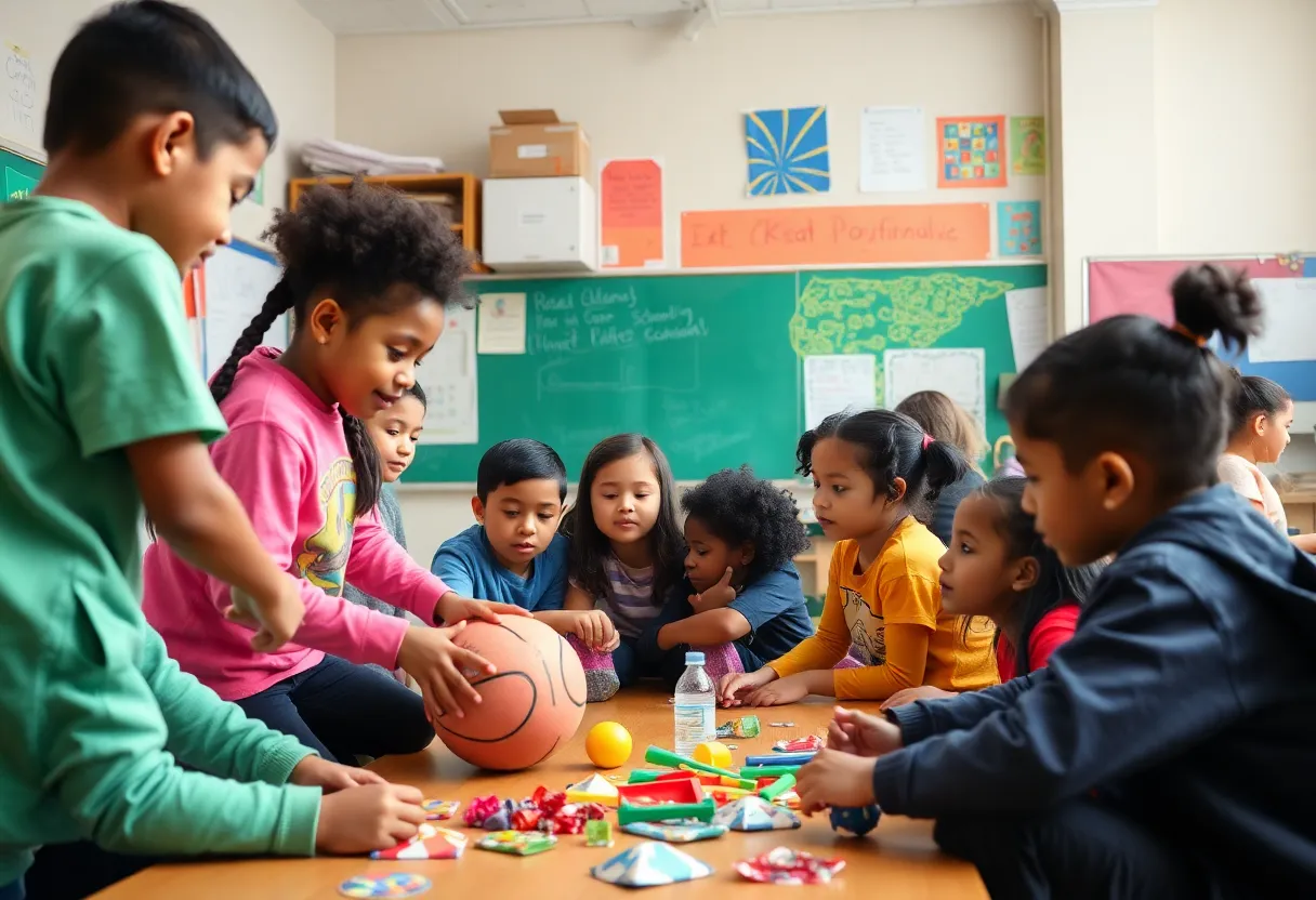 Children participating in after-school activities in New York City.