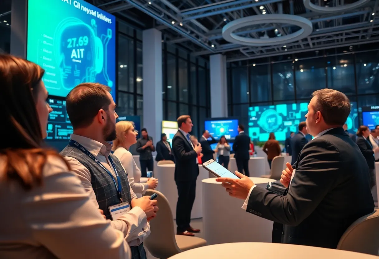 Audience at an AI automation panel discussion during a financial conference
