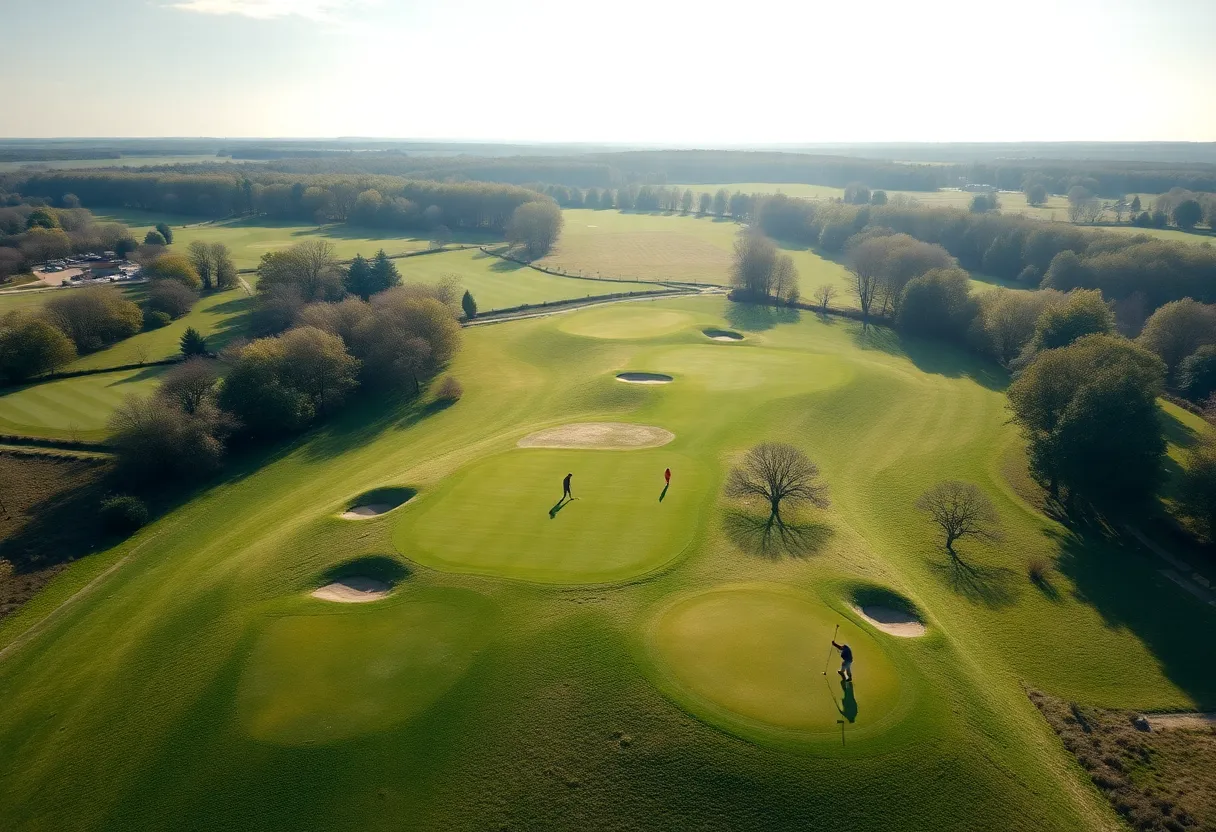 Aerial view of Bethpage Black Golf Course