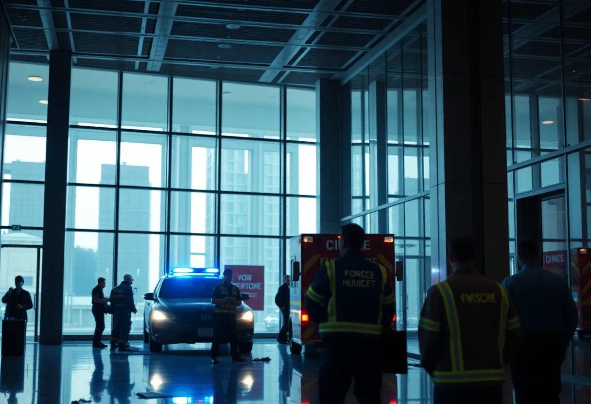 Scene of the shooting incident at Blackstone office in Manhattan