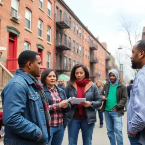 Community meeting discussing urban development in the Bronx