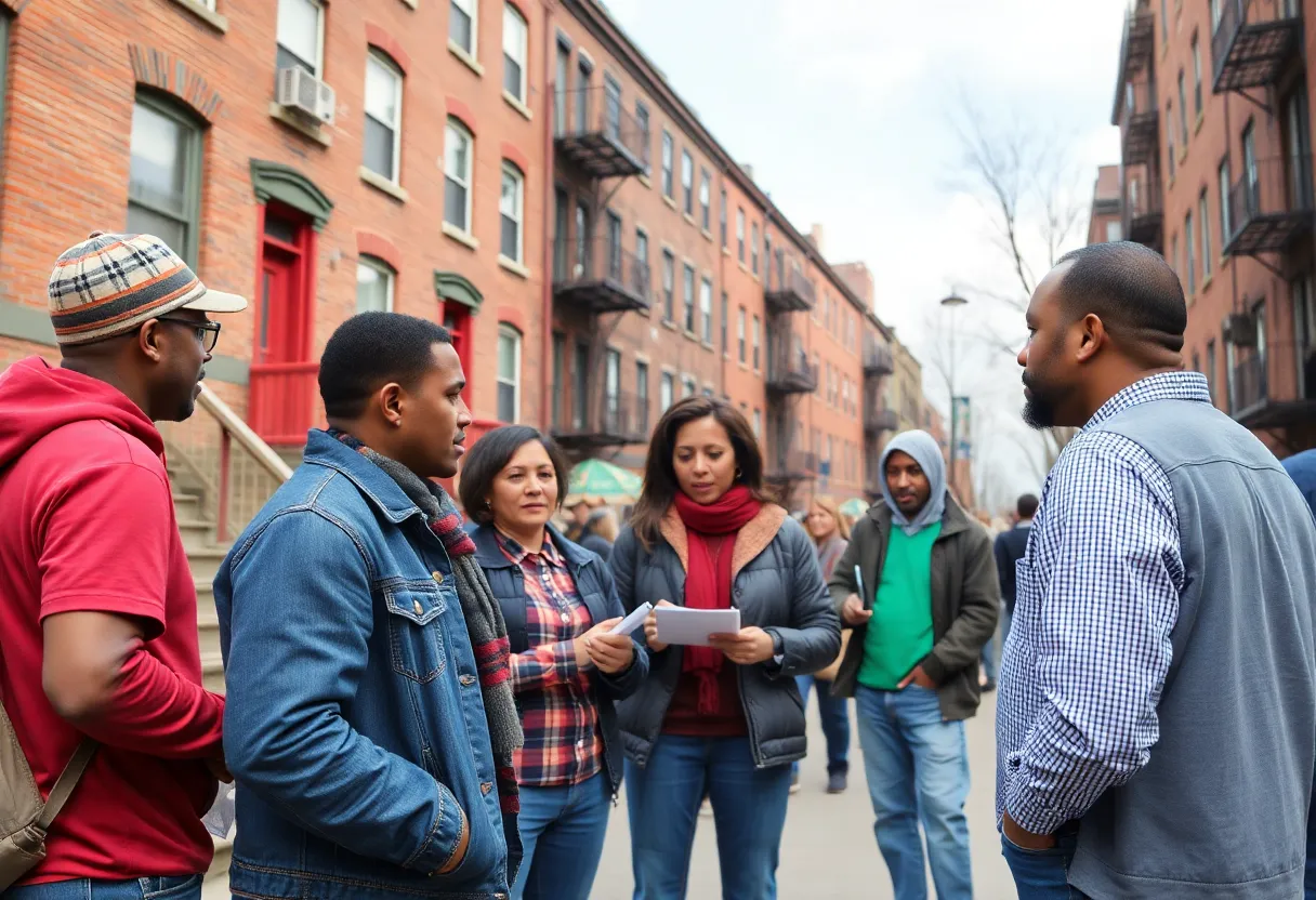 Community meeting discussing urban development in the Bronx