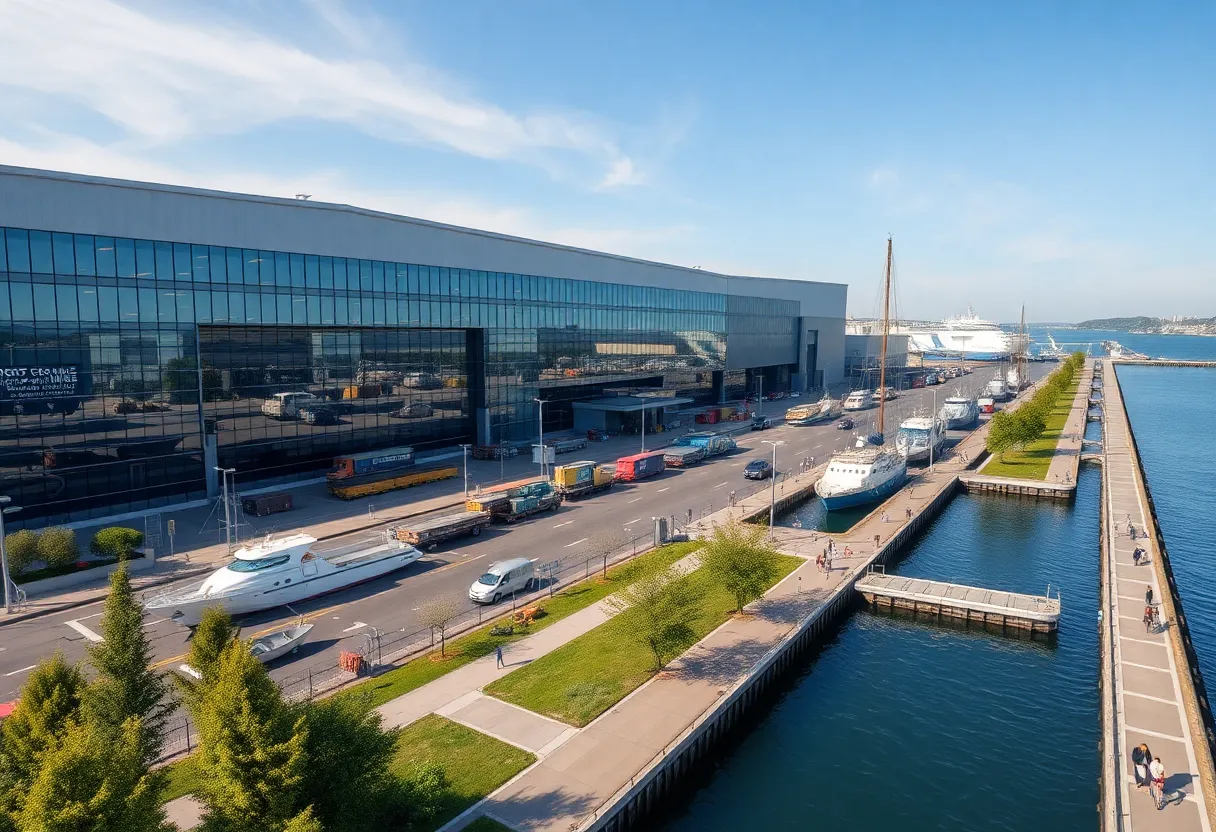 Rendering of the new marine terminal at Hunts Point