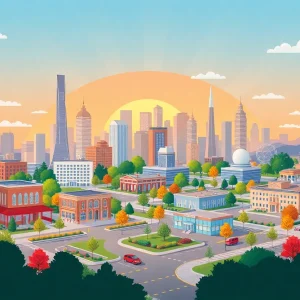 Illustration of business relocation from NYC to Pennsylvania