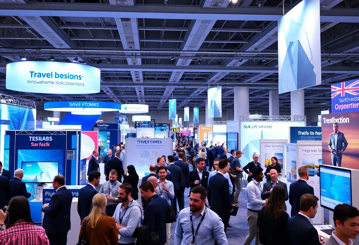 Crowd at the Business Travel Show America showcasing corporate travel innovations.