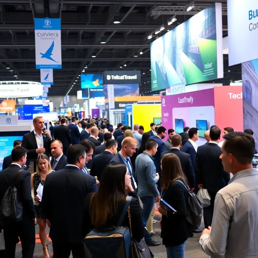 Attendees engaged at the Business Travel Show showcasing travel innovations.