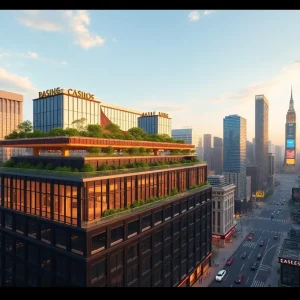 Concept art of Caesars Palace Times Square casino hotel.