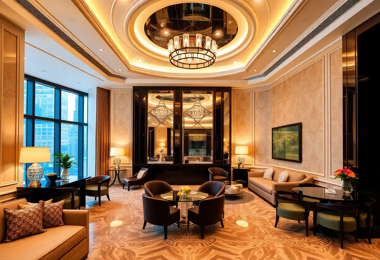 Luxurious interior of The Chatwal Hotel in New York City