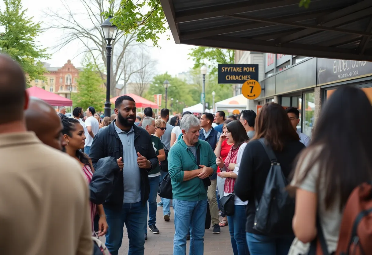 Diverse community members engaging in activities in Syracuse