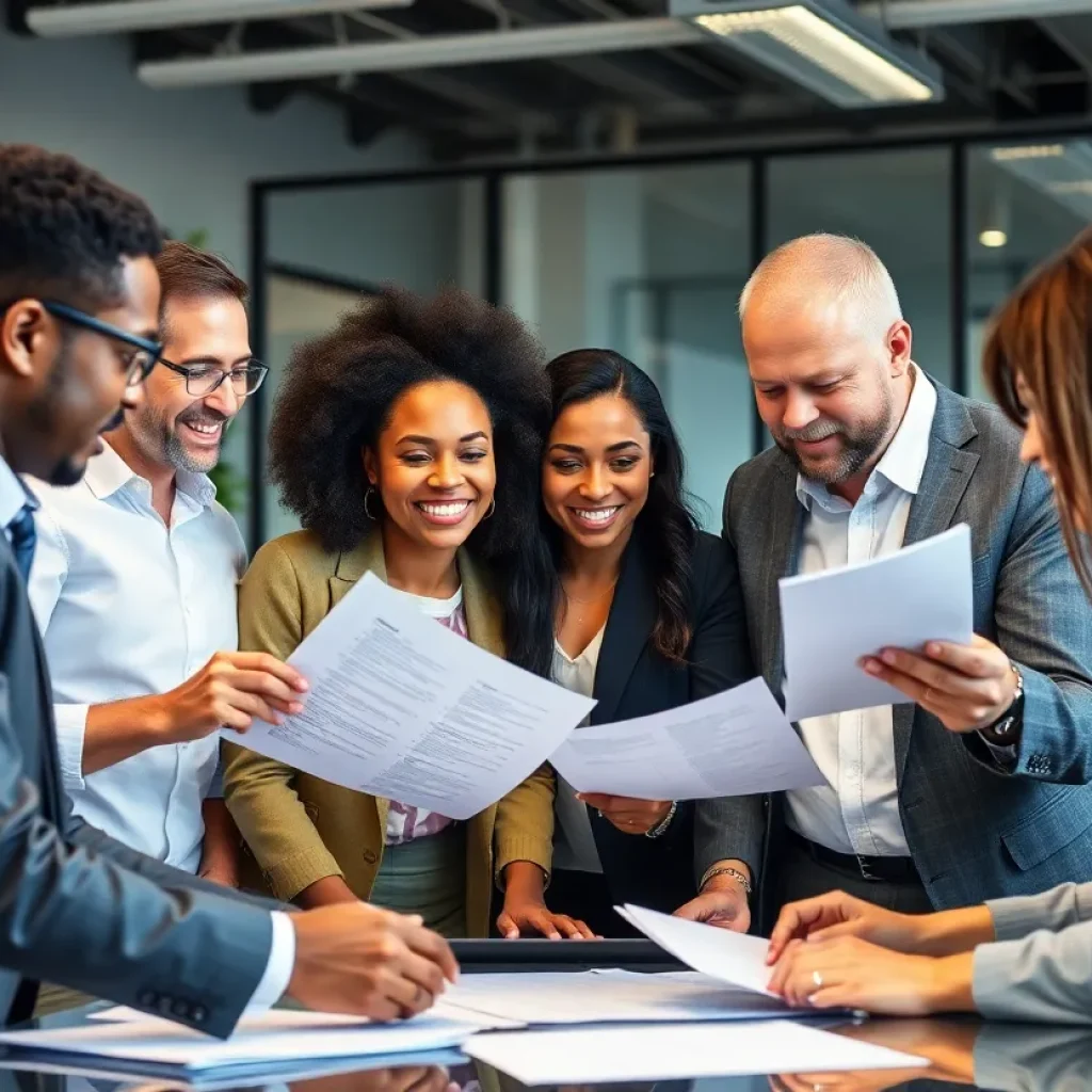 Group discussion on CPA licensure in an office