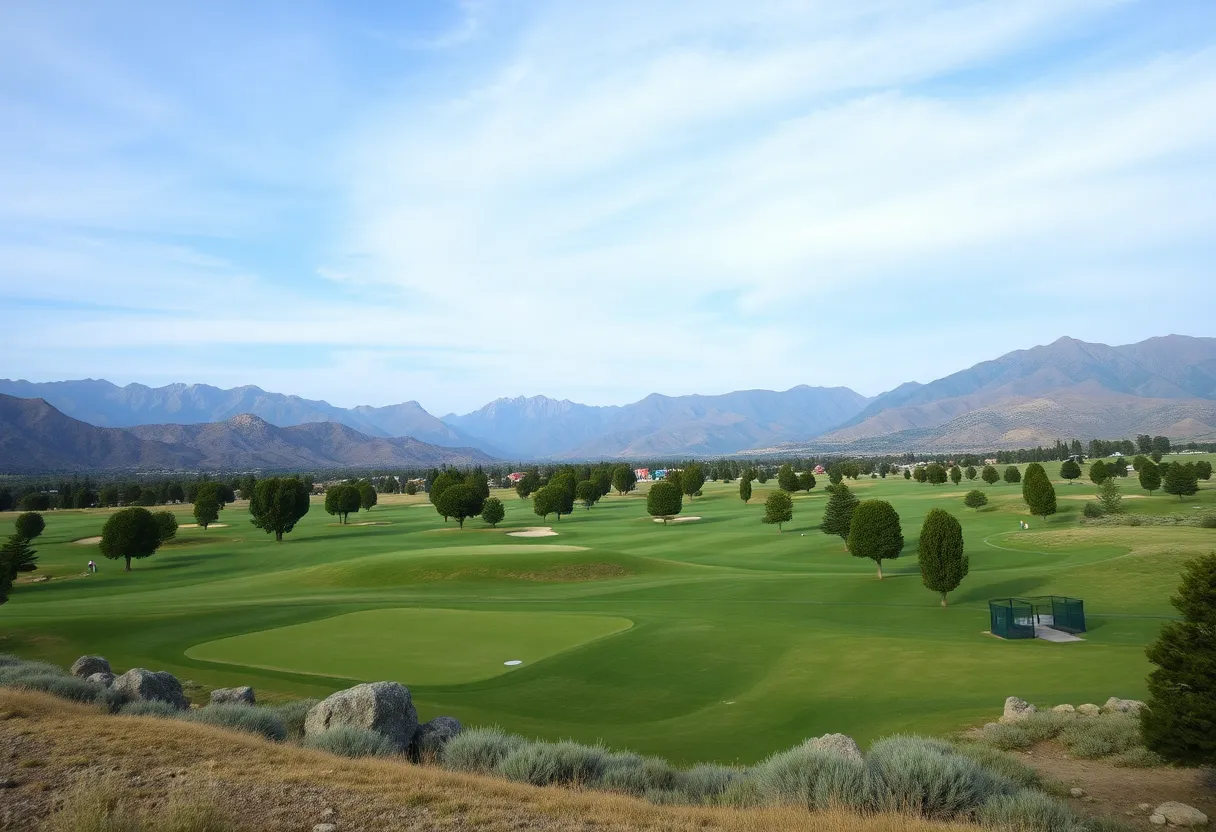 Golf course at Crazy Mountain Ranch in Montana