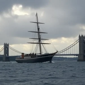 Mexican Navy training ship Cuauhtémoc collided with Brooklyn Bridge
