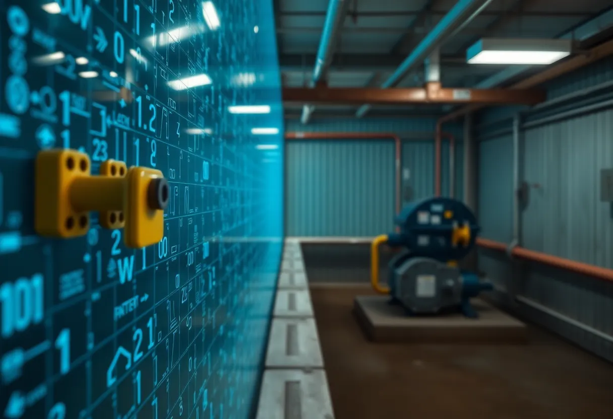 Digital security measures at a water utility facility