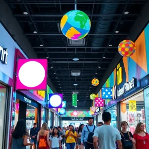 Interior view of Eastview Mall with new retailers
