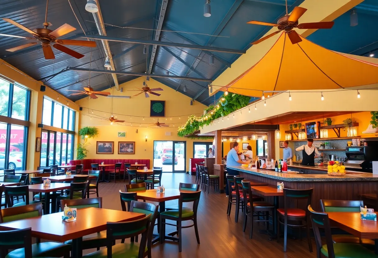 Interior view of the Empire Room during a lively event at the New York State Fair.