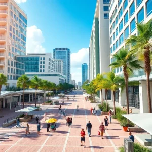 A sunny Florida cityscape promoting business growth and relocation opportunities.