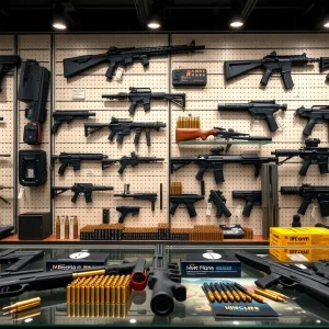 Virtual guns and ammunition display in an online store