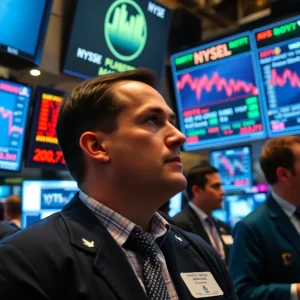 Traders reacting to stock market decline
