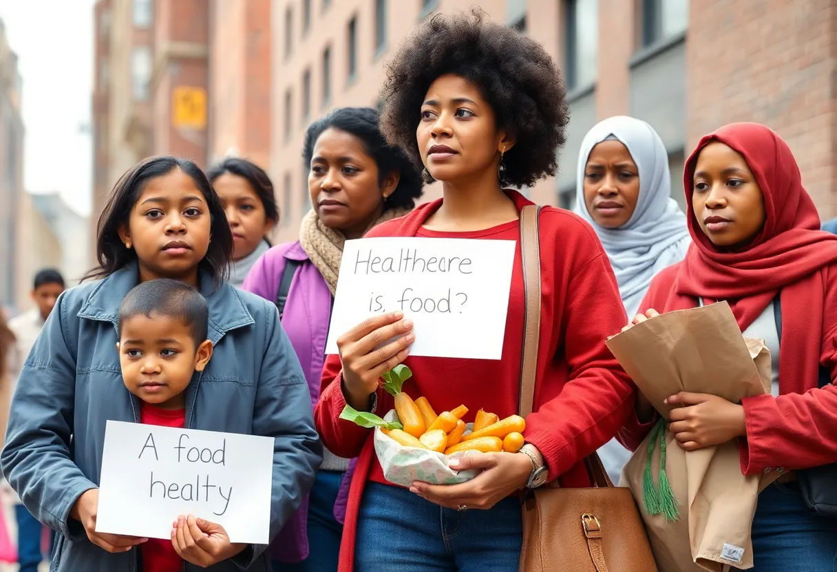 Families in New York facing healthcare and food security challenges