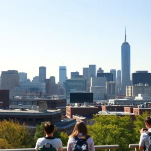 Students at a high school in New York City