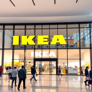 Rendering of the new IKEA store at Destiny USA in Syracuse