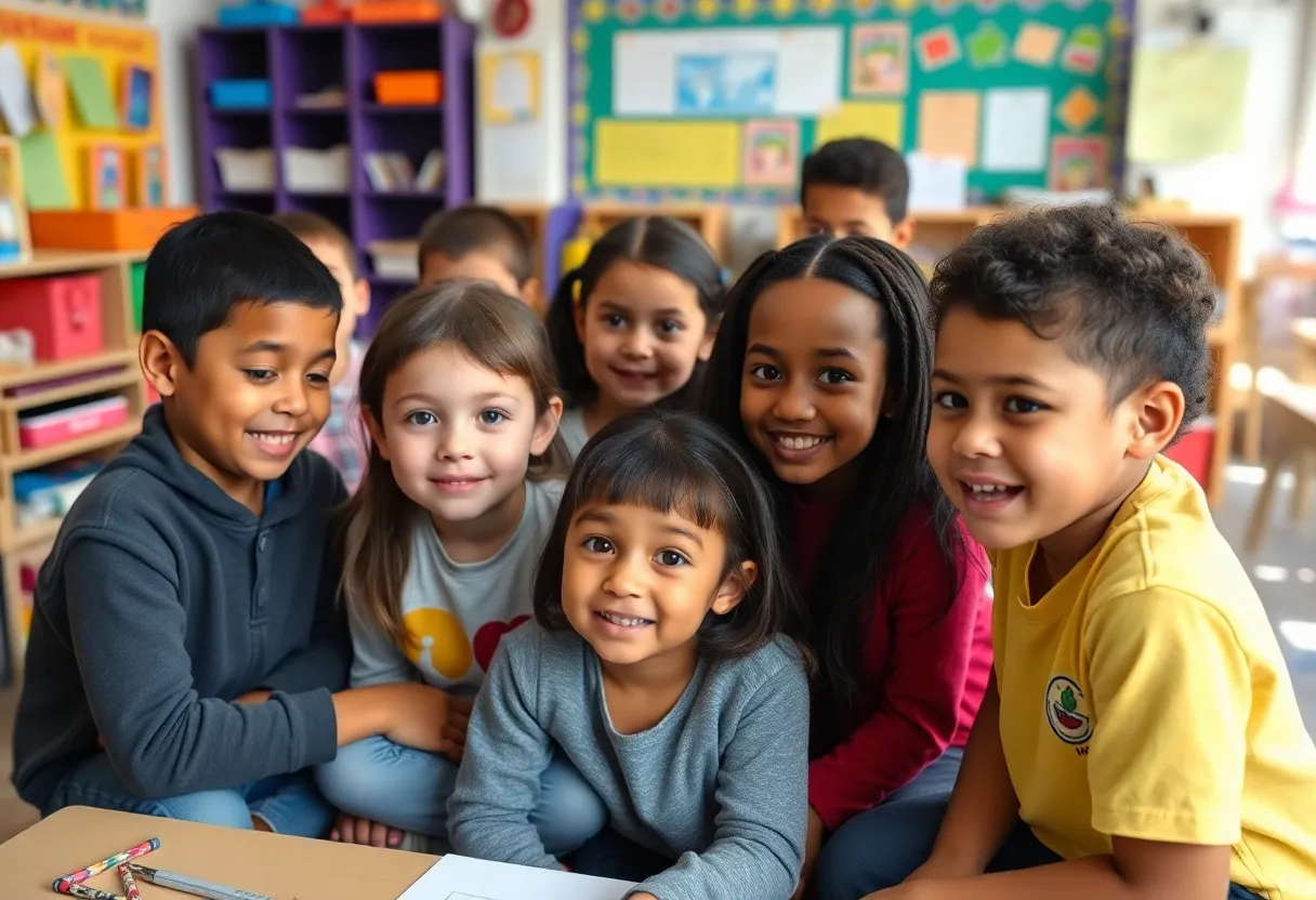 Children participating in after-school activities at La Conner School District.