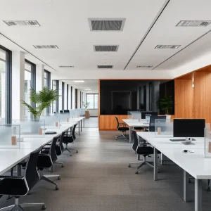 Empty Milan office of LuisaViaRoma during restructuring