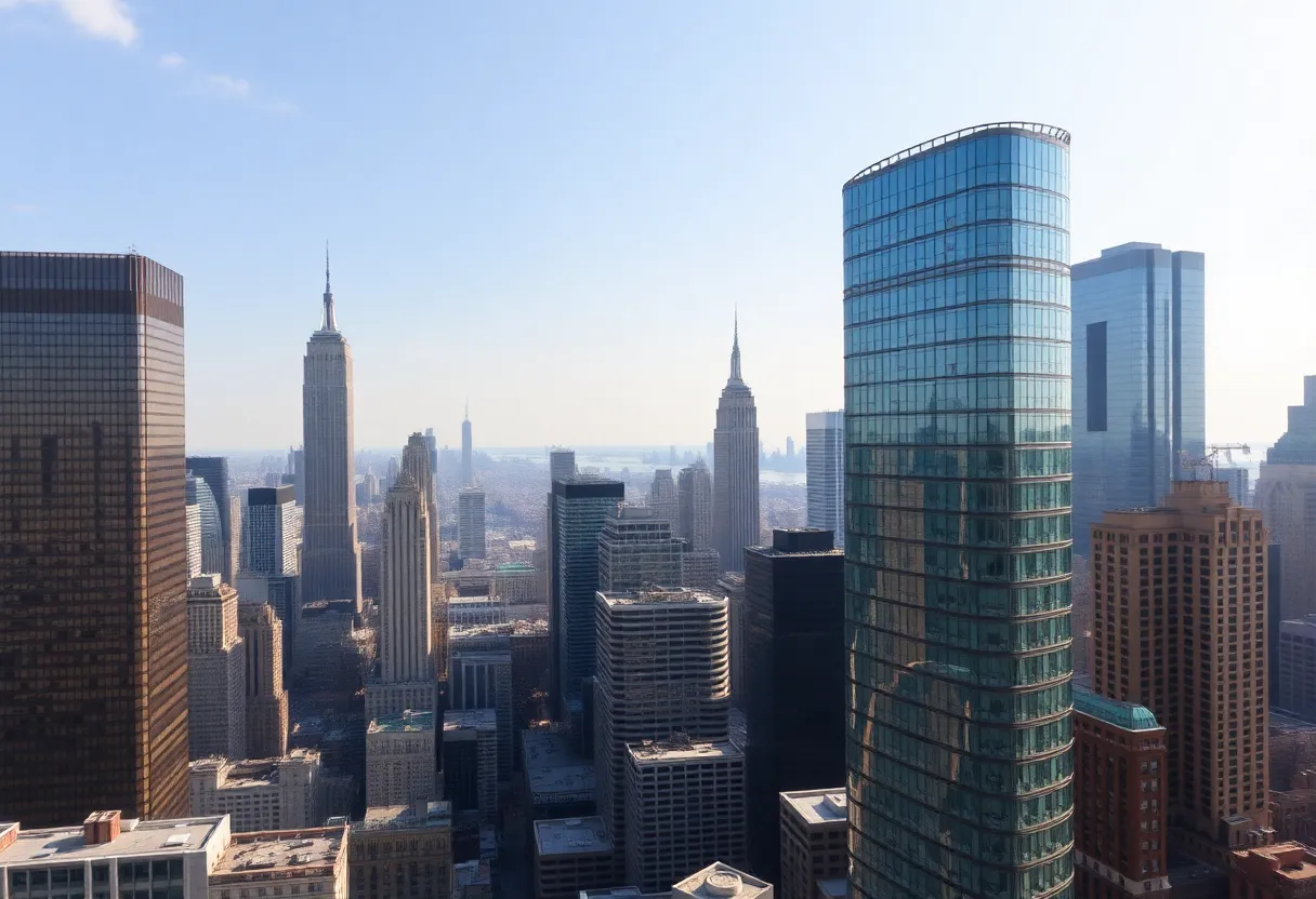 Panoramic view of luxury apartments in New York City