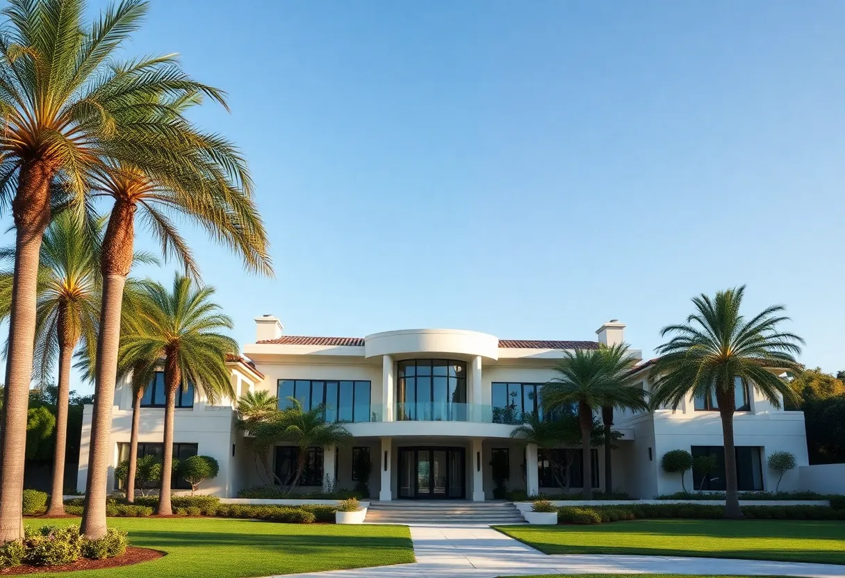 Aerial view of luxury real estate in Los Angeles